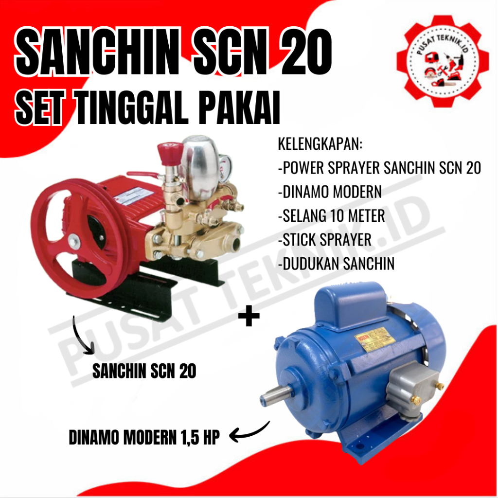 SANCHIN SCN 20 SET DENGAN PENGGERAK DINAMO SIAP PAKAI TERMURAH