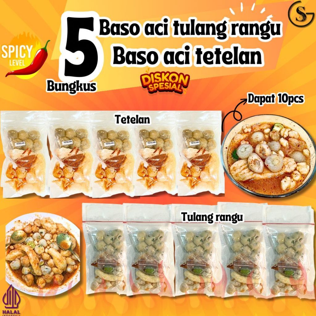 

PAKET BUNDLING 5 BOCI TETELAN MIX 5 BOCI TULANG RANGU Food mantull