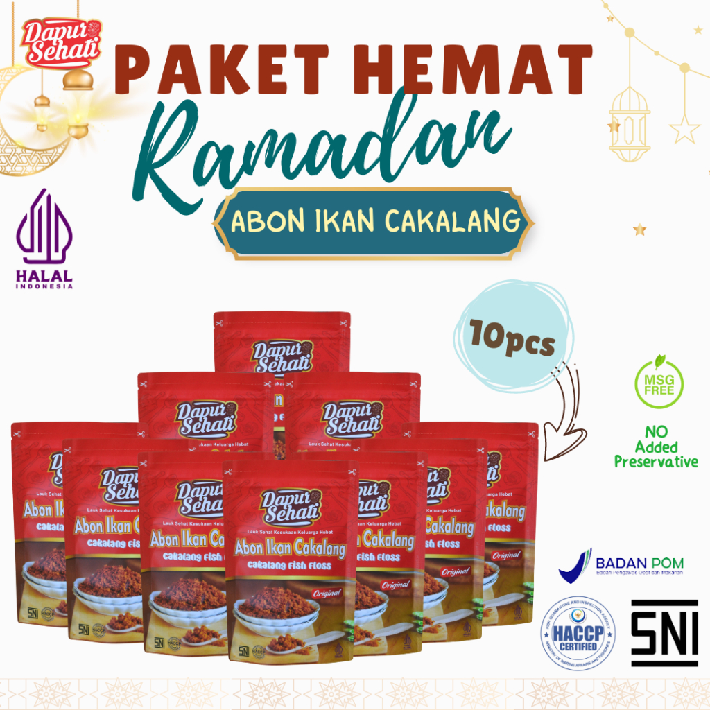 

Paket Ramadan Abon Ikan Cakalang 10pcs Harga Lebih Hemat / Lauk Buka Puasa / Bingkisan / Hadiah Ramadan