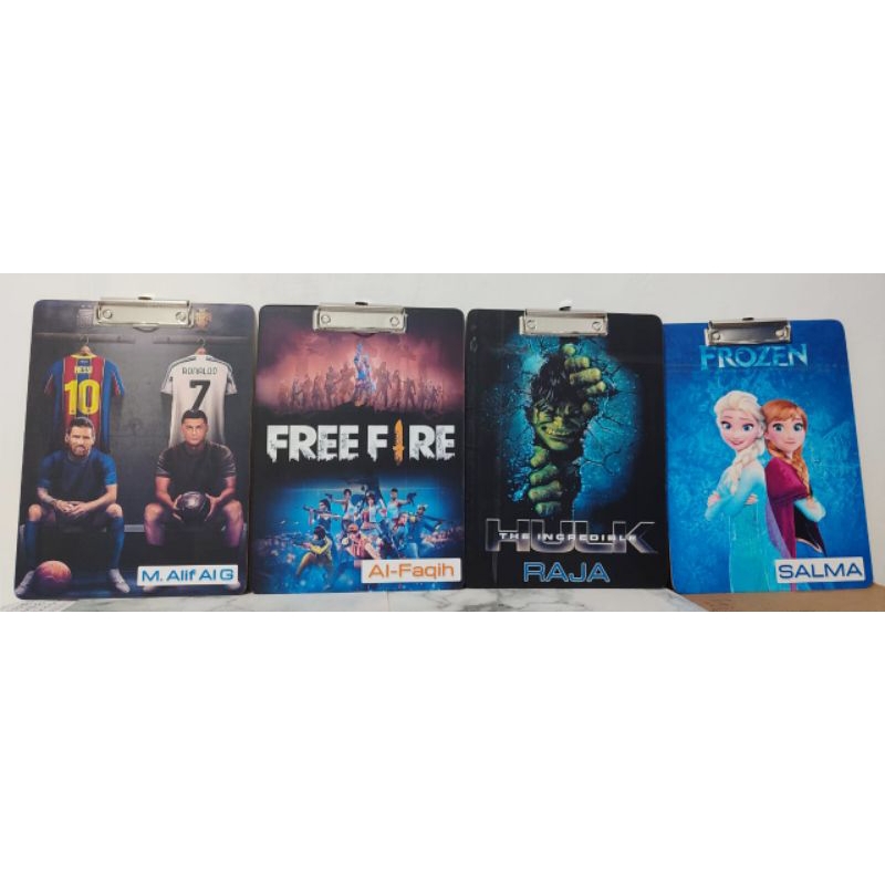 

CLIP BOARD/PAPAN JALAN REQUEST KARTUN FAVORIT PLUS NAMA
