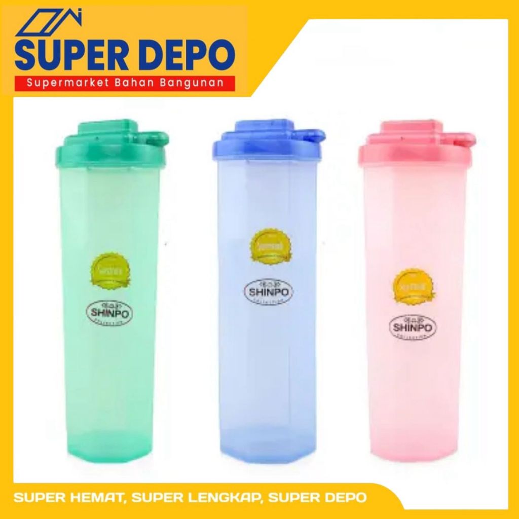 BOTOL MINUM COOL POT BULAT TROPIC 900 ML SHINPO - SIP 908