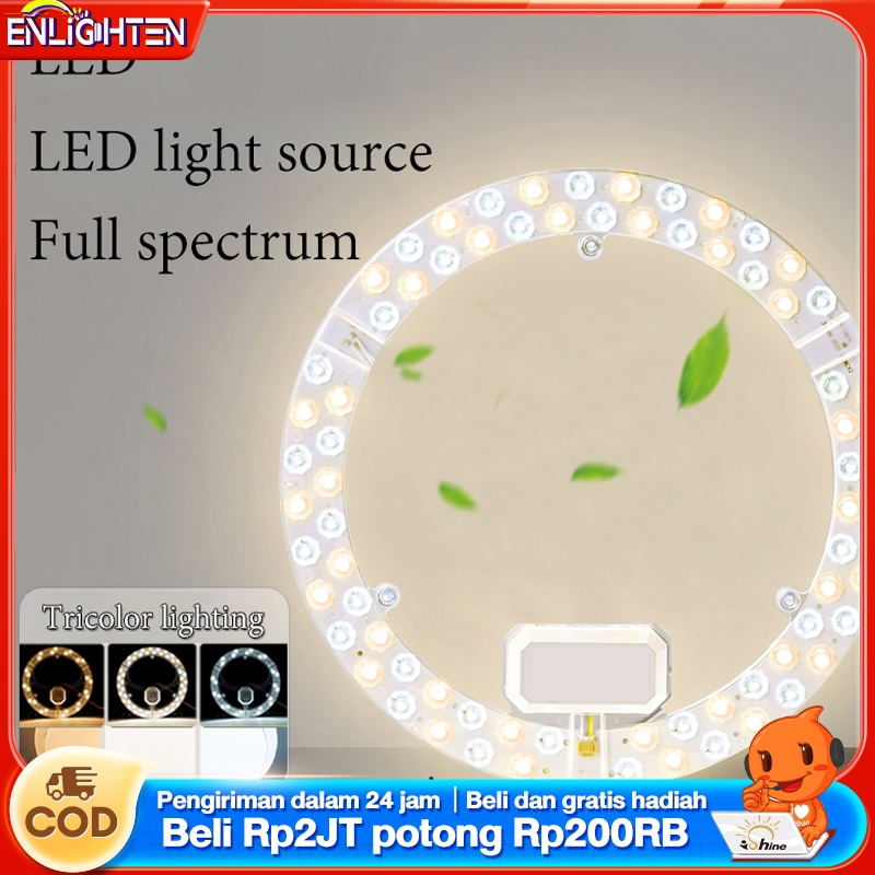 Modul Lampu LED Lampu plafon Modul ceiling Lamp 220V Ring Panel Bulat Lampu Modul Plafon 3 warna