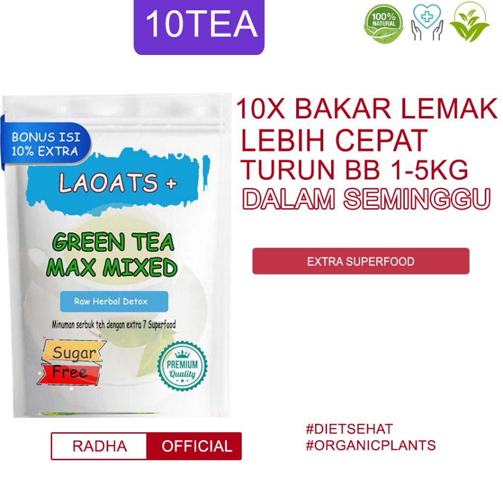 Teh Hijau Thailand Pelangsing Penurun Berat Badan Minuman Diet Slimming Tea Detox Pelangsing Badan A