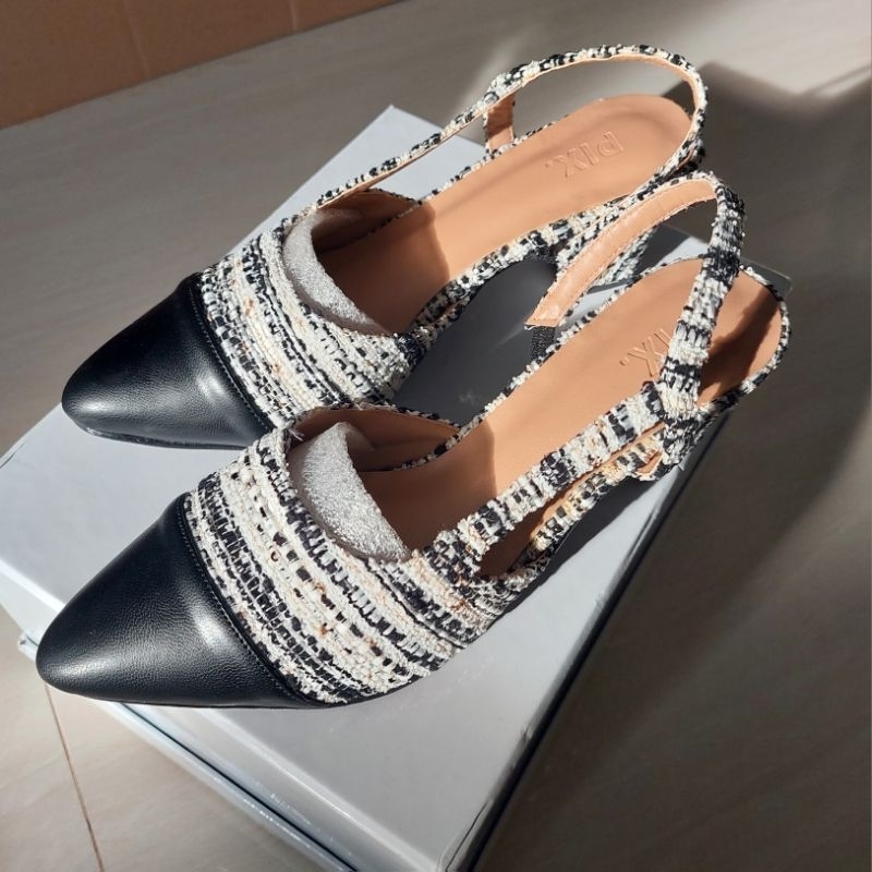 Pixfootwear X SNY the label - Stripes Colette Block Heel (Sepatu Hak Wanita)