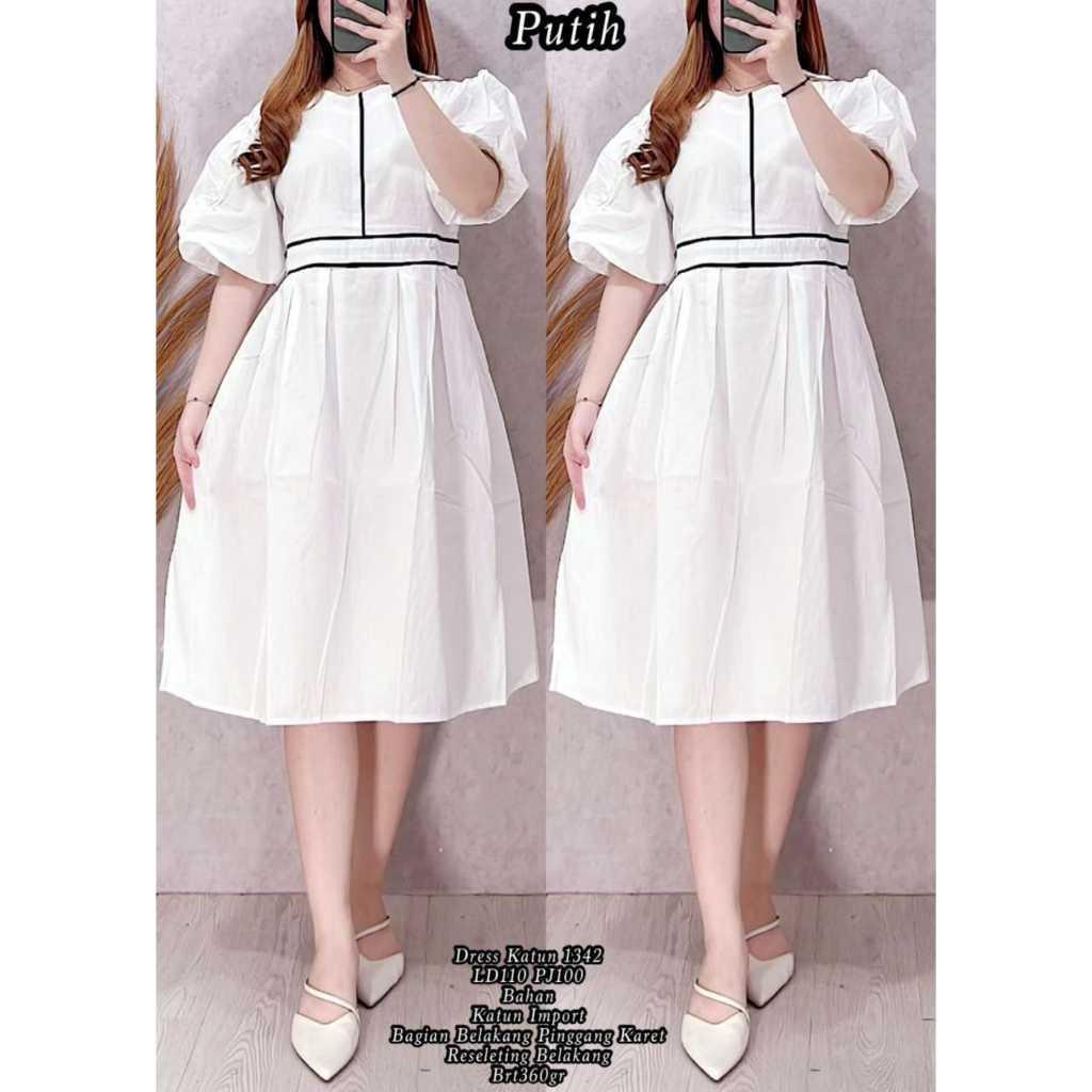 KIRANA DRESS COTTON POPLIN / DRESS NATAL/ DRESS MERAH HIJAU