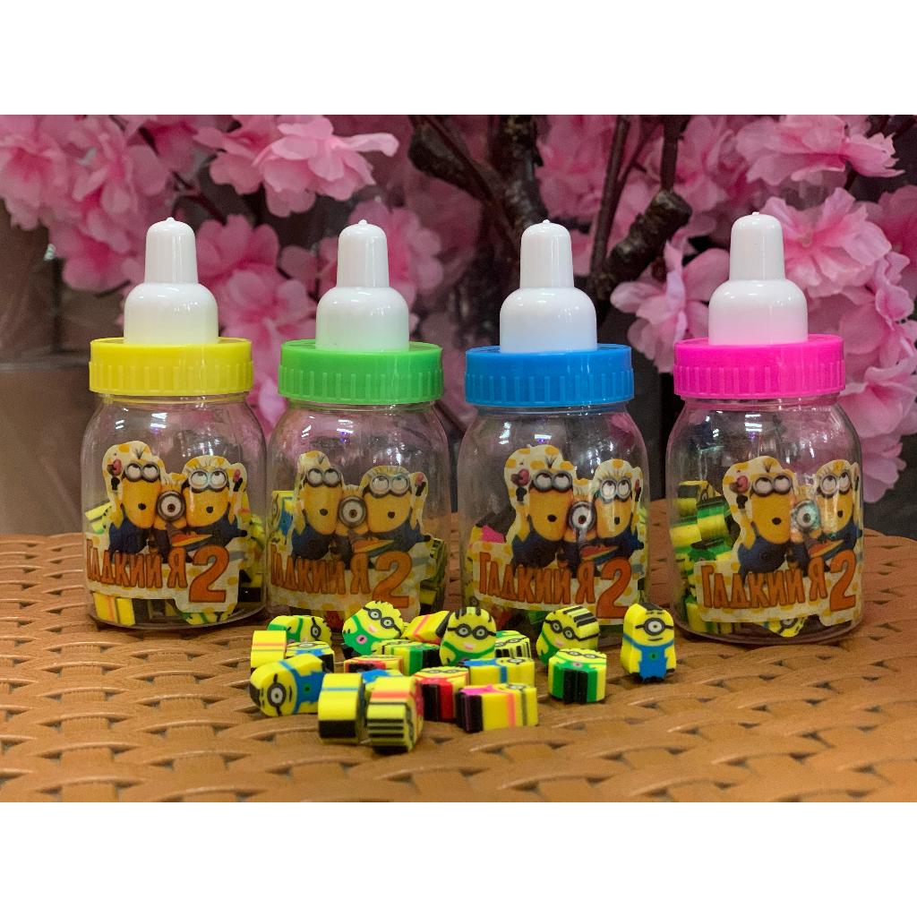 

penghapus dot botol bayi minion satuan isi 20 penghapus mini