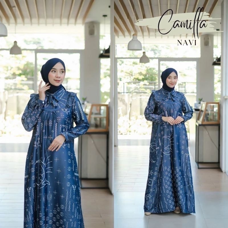 A Bulan Bintang Gamis Camilla Baju Muslim Wanita DiorSilkOriginal