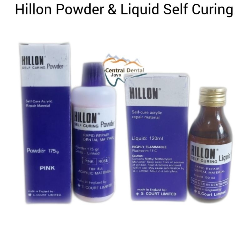1 Paket Hillon Powder Self Curing (175gr) & Hillon Liquid Self Curing (120ml) / Bubuk dan Minyak SC 