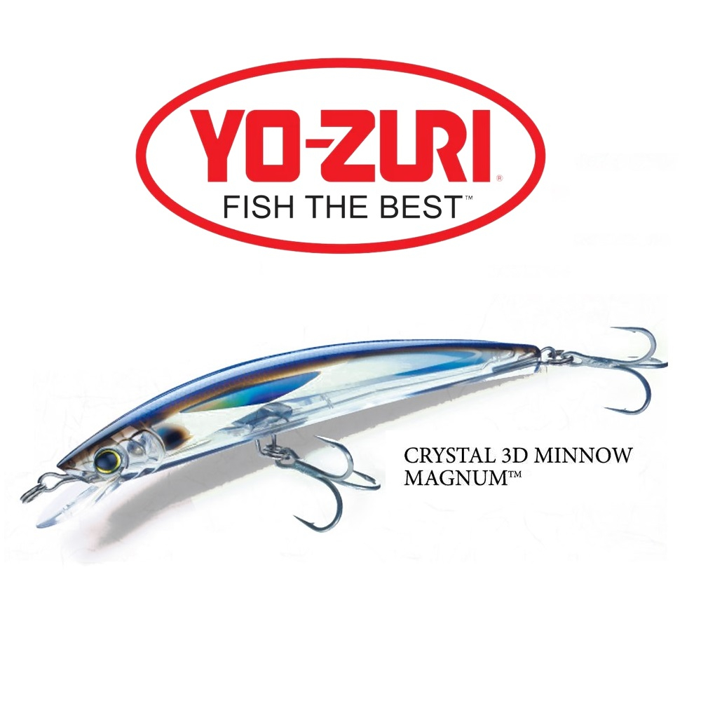 Yozuri Crystal 3D Minnow Magnum Floating 165mm Lure Umpan Pancing