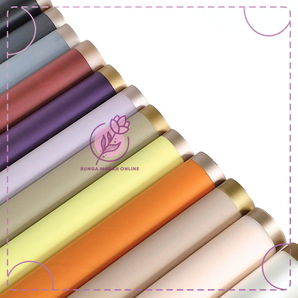 

[ISI 20] Kertas Buket Gold Line Transparant Color Cellophane Flower Wrapping
