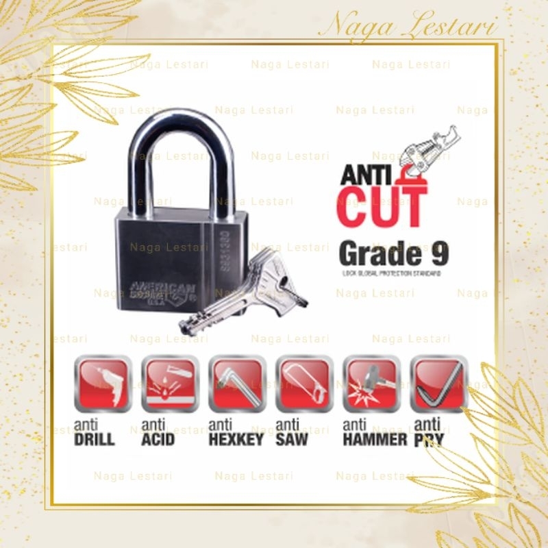 GEMBOK AMERICAN SECURE 60mm PENDEK AMERICAN TOOL