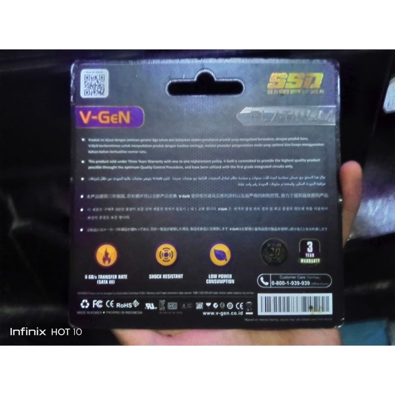 SSD V-Gen 512gb baru 100% ori