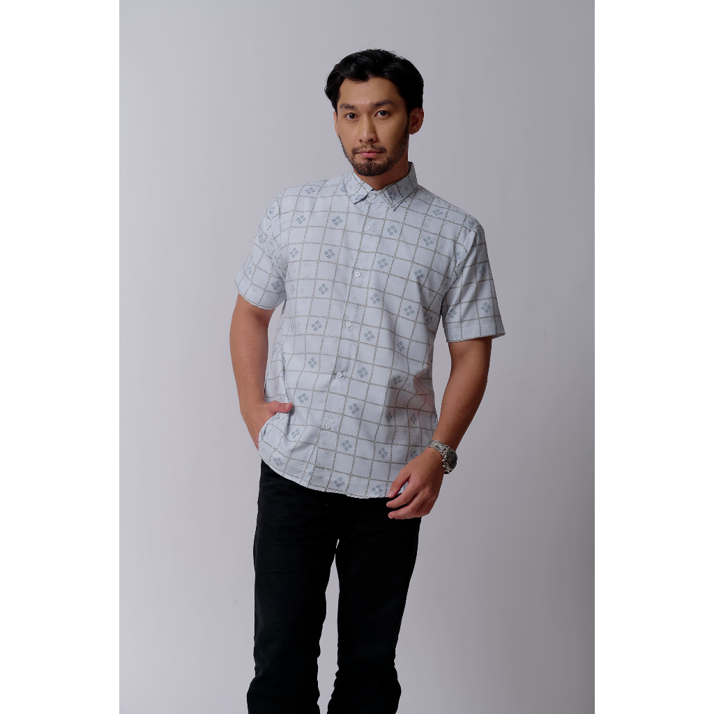 ZM Zaskia Mecca - Zarvian Kemeja Kemeja Koko Pria Lengan Pendek - Teman Serumpun - Edisi Filipina