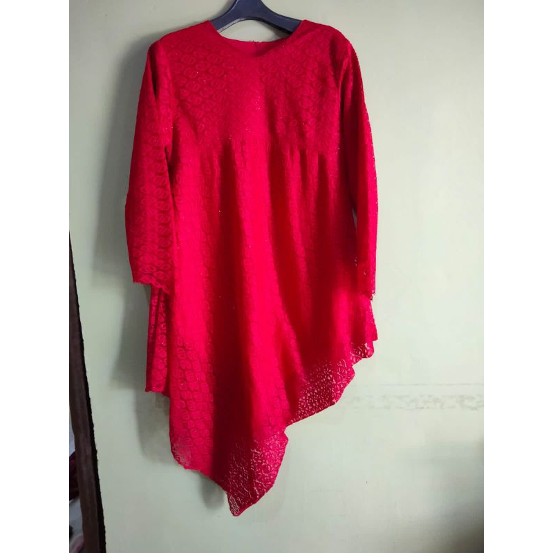 Preloved Kebaya Model Kalong warna merah