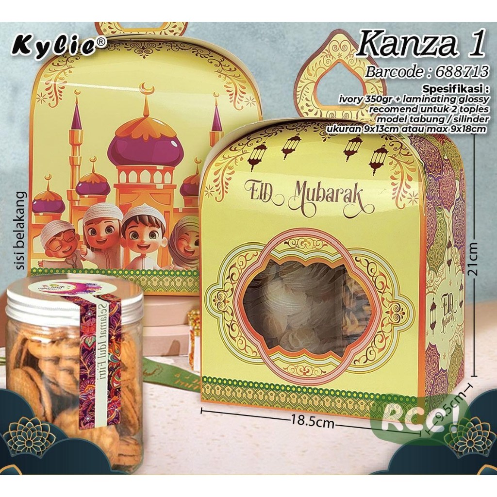 

Kotak Dus Box Hampers Toples Kue kering Idul Fitri Lebaran Kanza 1