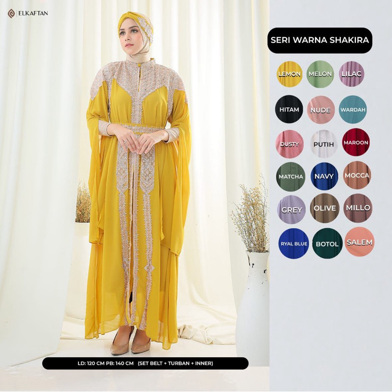 Kaftan Shakira Kaftan New Kaftan Raya 2024 Kaftan Hitz Kaftan Kalong