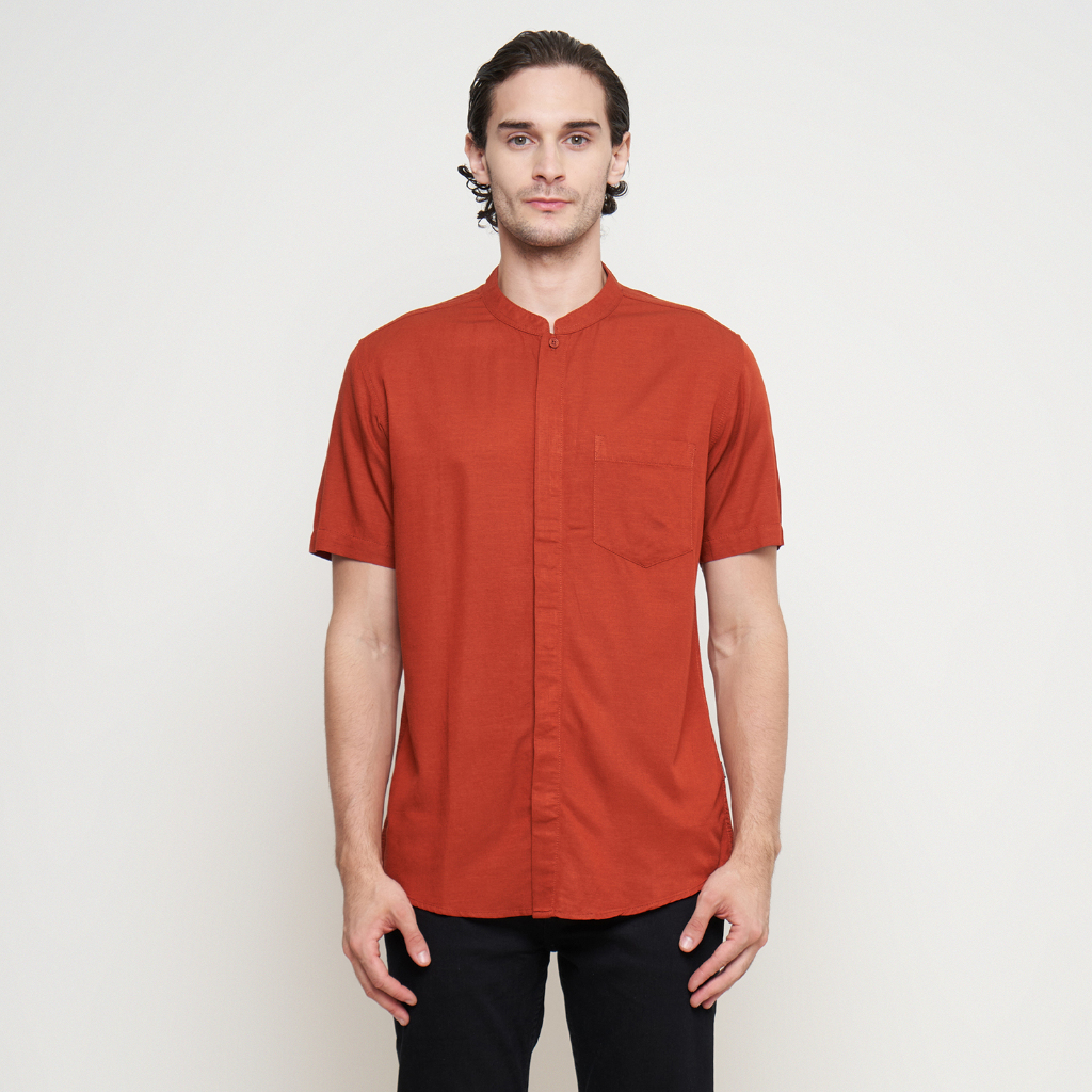 GABRIELLE KEMEJA KOKO LENGAN PENDEK REGULAR FIT BADC441D0224