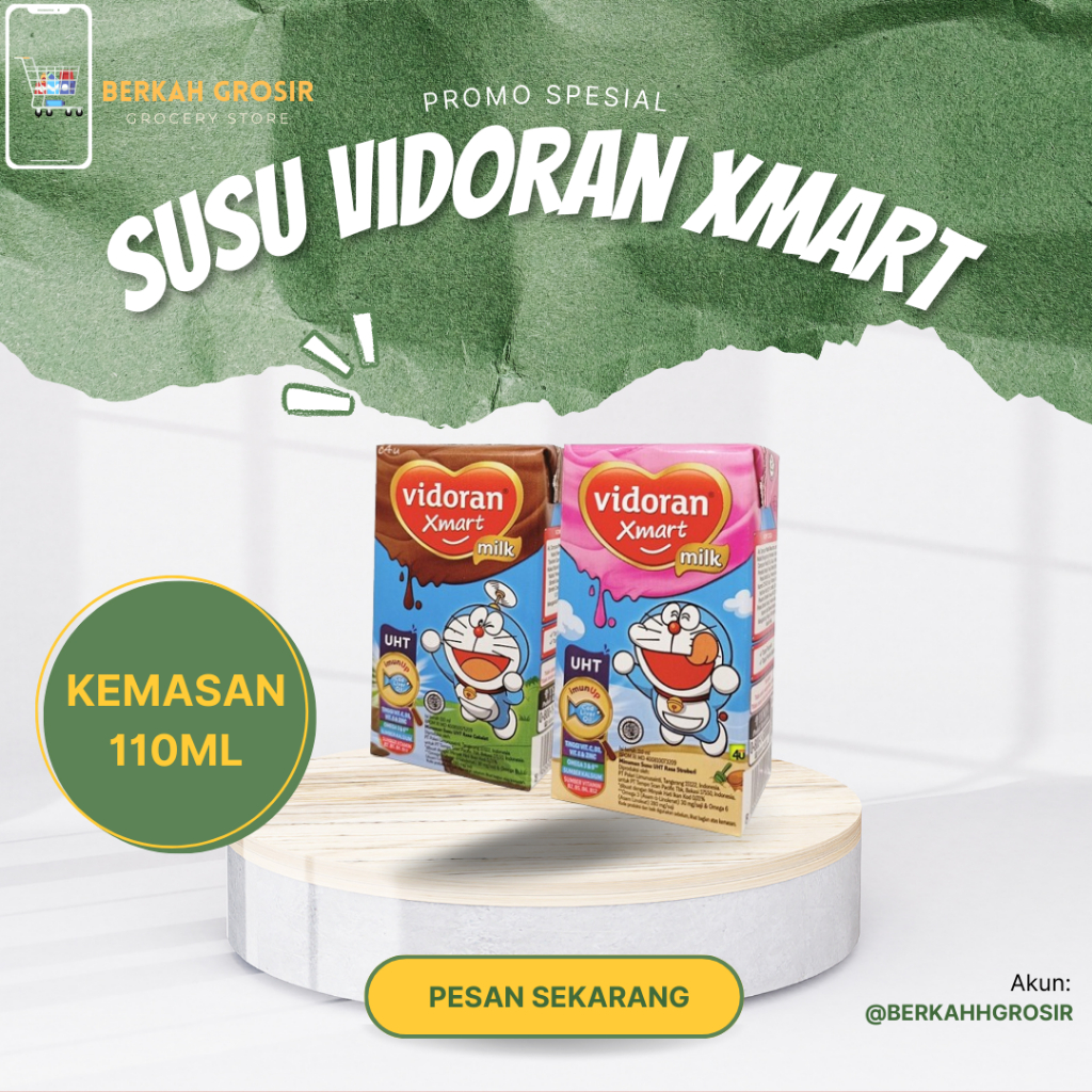 

SUSU UHT VIDORANT XMART MILK 110ML