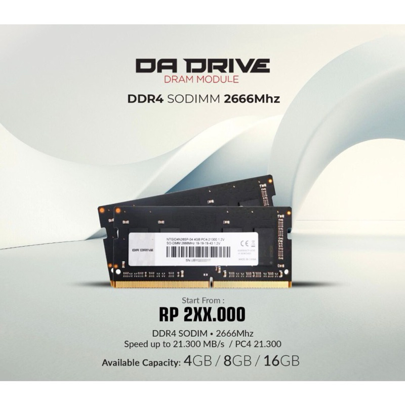 Memory Ram Sodimm 4GB DDR4 digital alliance