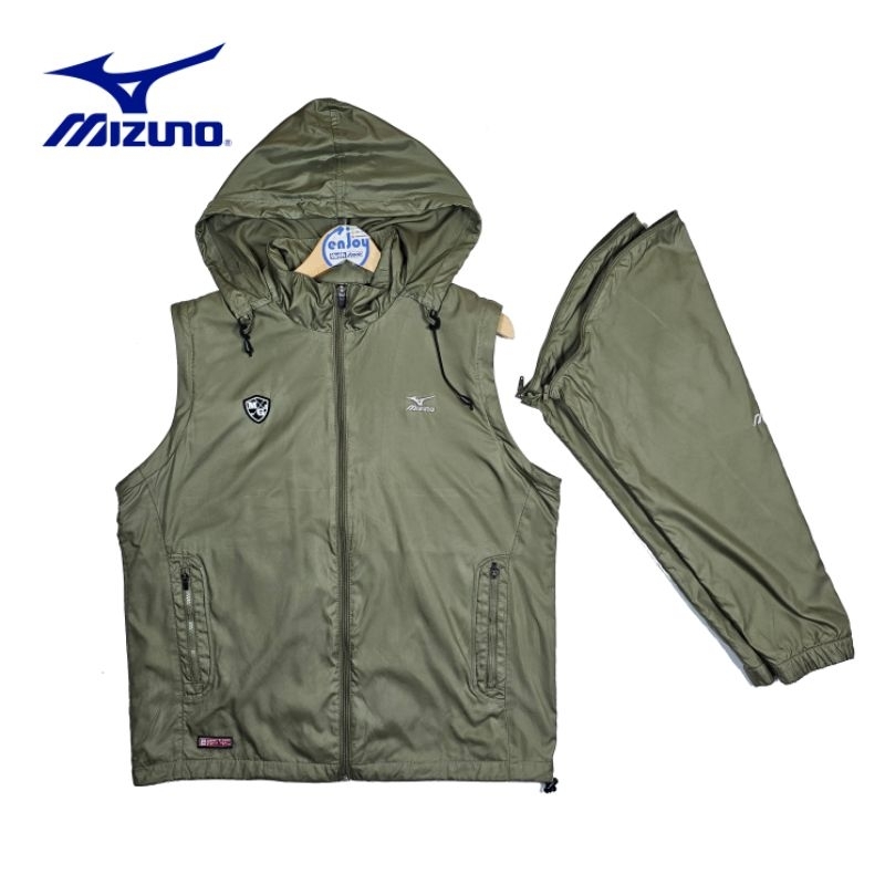 outdoor jacket vest parasut 2 in 1 sports olahraga MIZUNO motor army