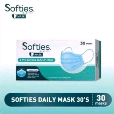 Masker Softies Daily Mask 30s 3ply Earloop Softies Daily Japanese 30