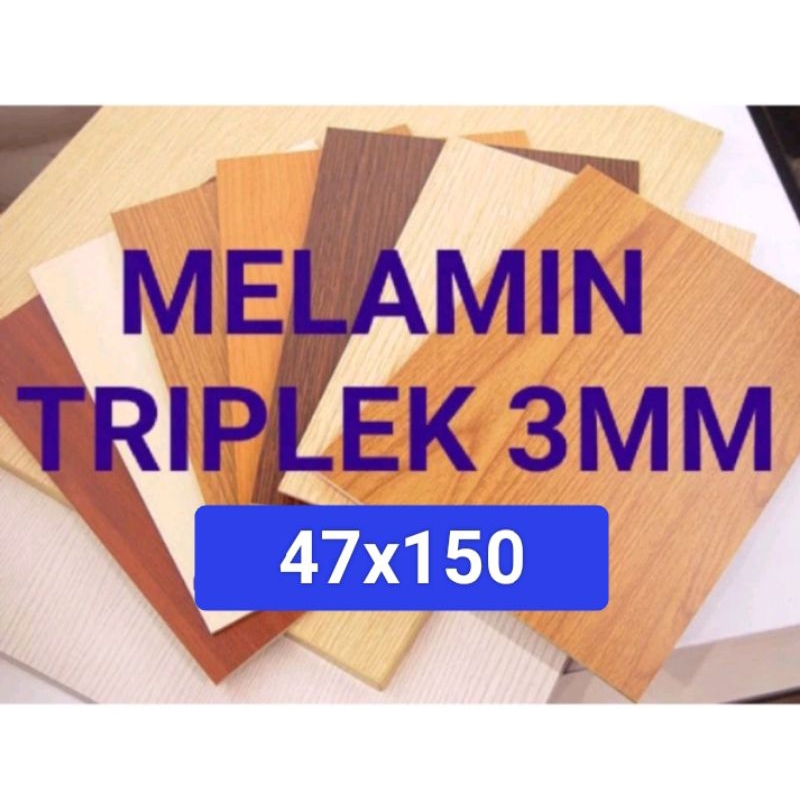 Triplek Melamin glossy 45x150 | kayu Lapis | Papan