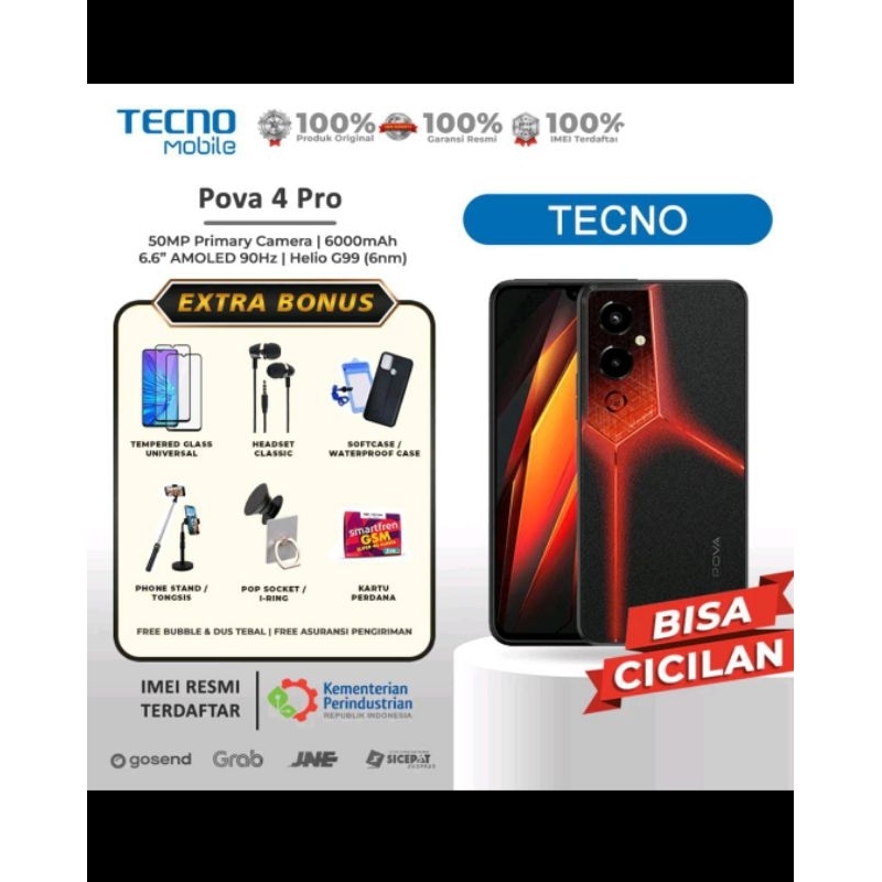Tecno pova 4 pro ram 8+5Gb/128 ram 8+5Gb/256 pova 4 ram 8+5Gb/128 garansi resmi