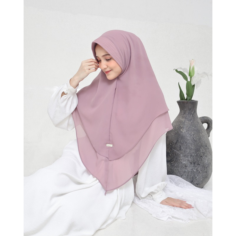 Keyva Hijab Premium Khimar Seva Ceruty Baby Doll Import Hijab Syar’i Ready Stok Langsung Kirim Hijab