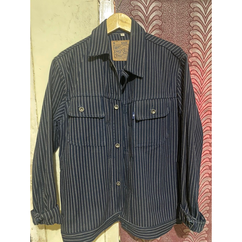 wabash jacket sage denim