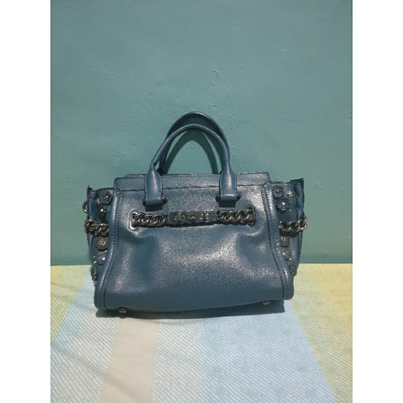 preloved coach swagger navy blue auth