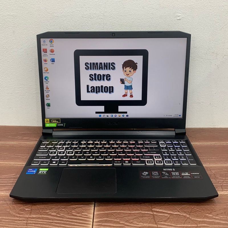 Laptop Gaming Acer Nitro 5 Intel core i7-11800H RAM 16GB SSD 1TB RTX3050