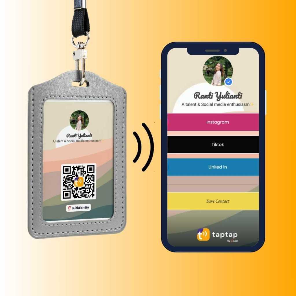 

Kartu Nama / ID Card Digital taptap NFC/RFID Jenis Print Standard