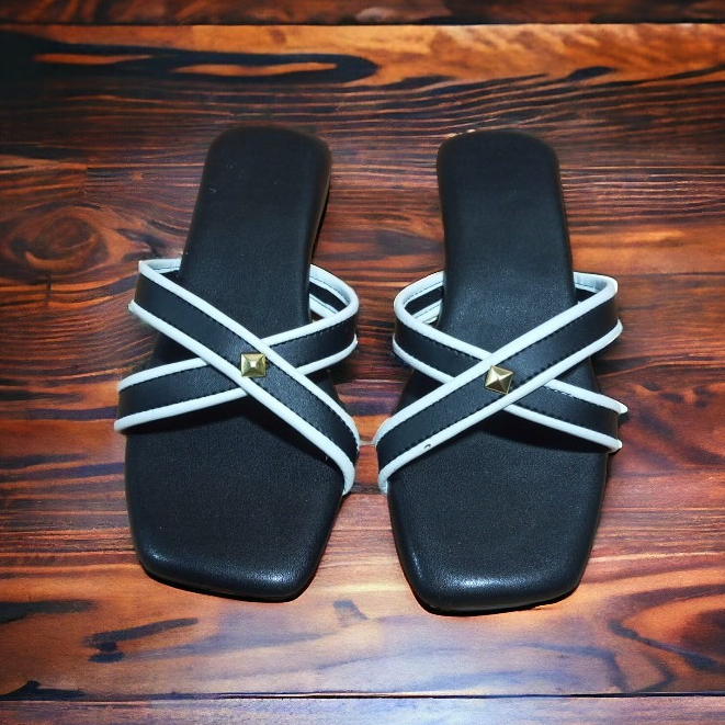 HIAN sandal flat wanita model silang x HN - 16