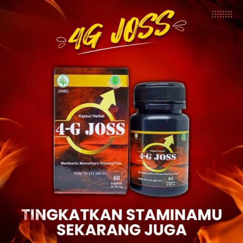 Obat 4-G Joss Asli Original 60 Kapsul Herbal Kuat Pria