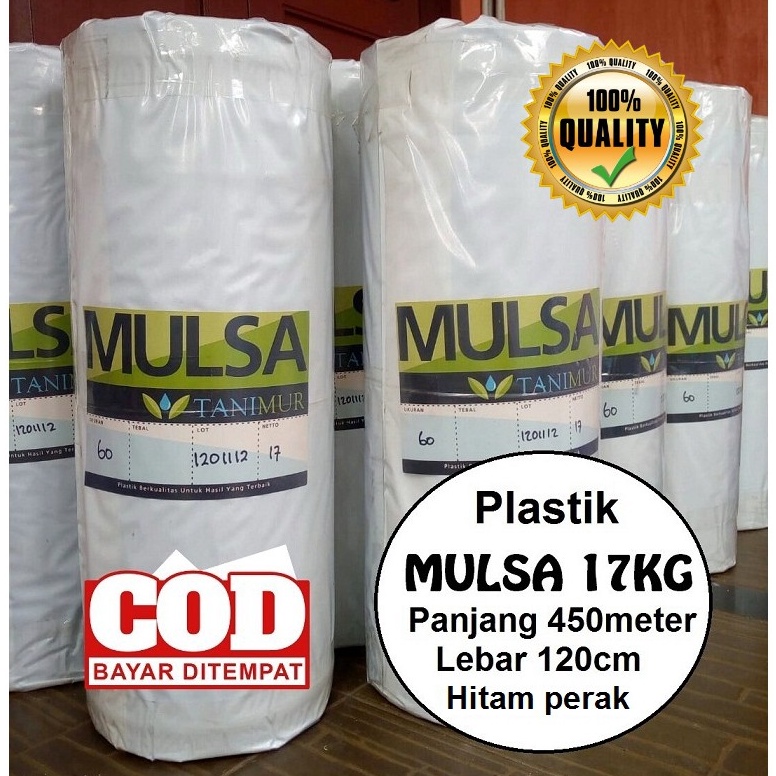ART I87F plastik mulsa plastik pertanian hitam perak 1 rol roll 17Kg 12cm X 45m tebal kuat bagus mur