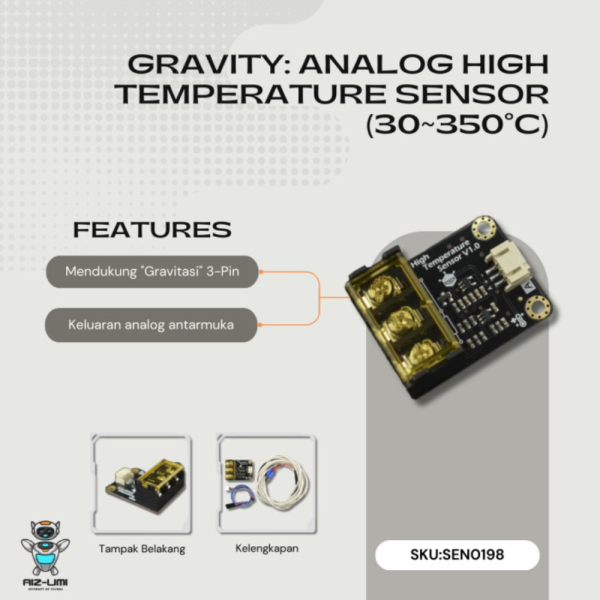 

DFrobot Gravity Analog High Temperature Sensor 30~350°C Diskon