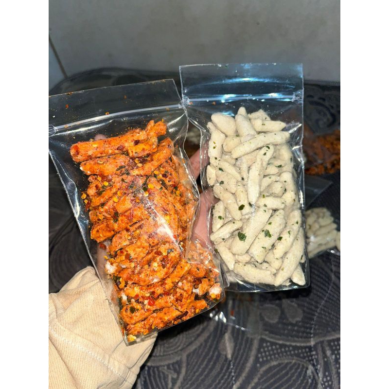 

Basreng ori daun jeruk & Pedas daun jeruk isi 50gr