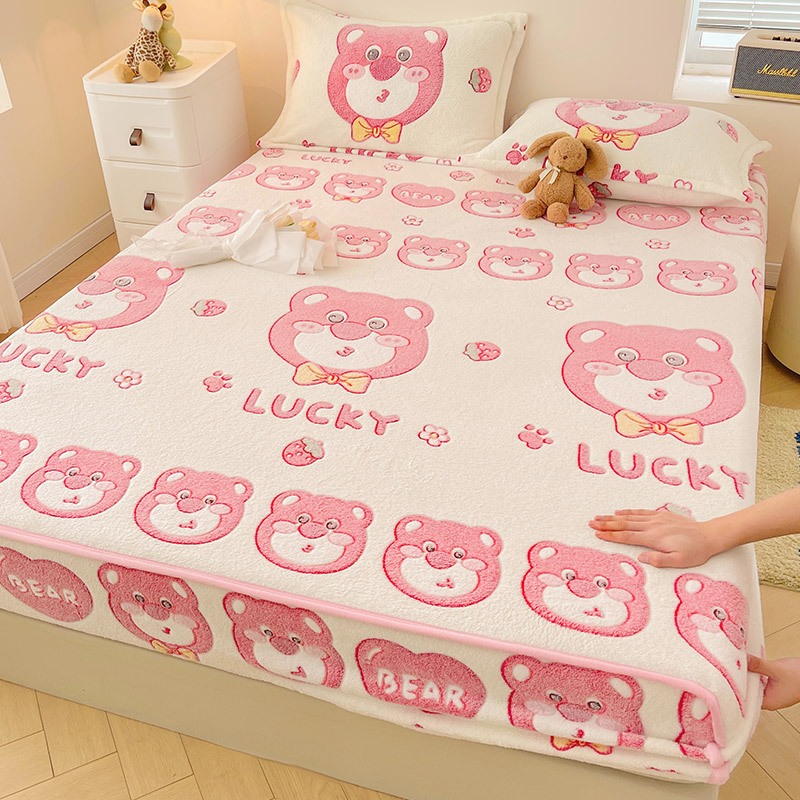 SPREI SET SARUNG BANTAL/ MOTIF BAHAN BLUDRU//BAHAN LEMBUT DAN HALUS