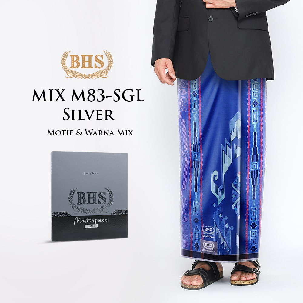 mall inline badgeSarung BHS Masterpiece Silver M83 SGL Motif &amp; Warna Mix / sarung atlas / sarung / sarung bhs original / sarung bhs bahan sutra / sarung bhs katun / sarung wadimor / sarung mangga gold / sarung bhs premium / sarung tenun / sarung batik