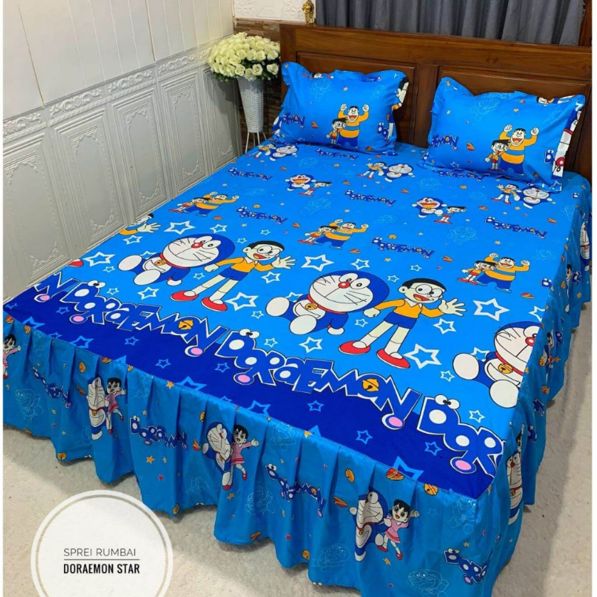 Sprei rumbai ukuran 180x200/160x200 bahan katun halus