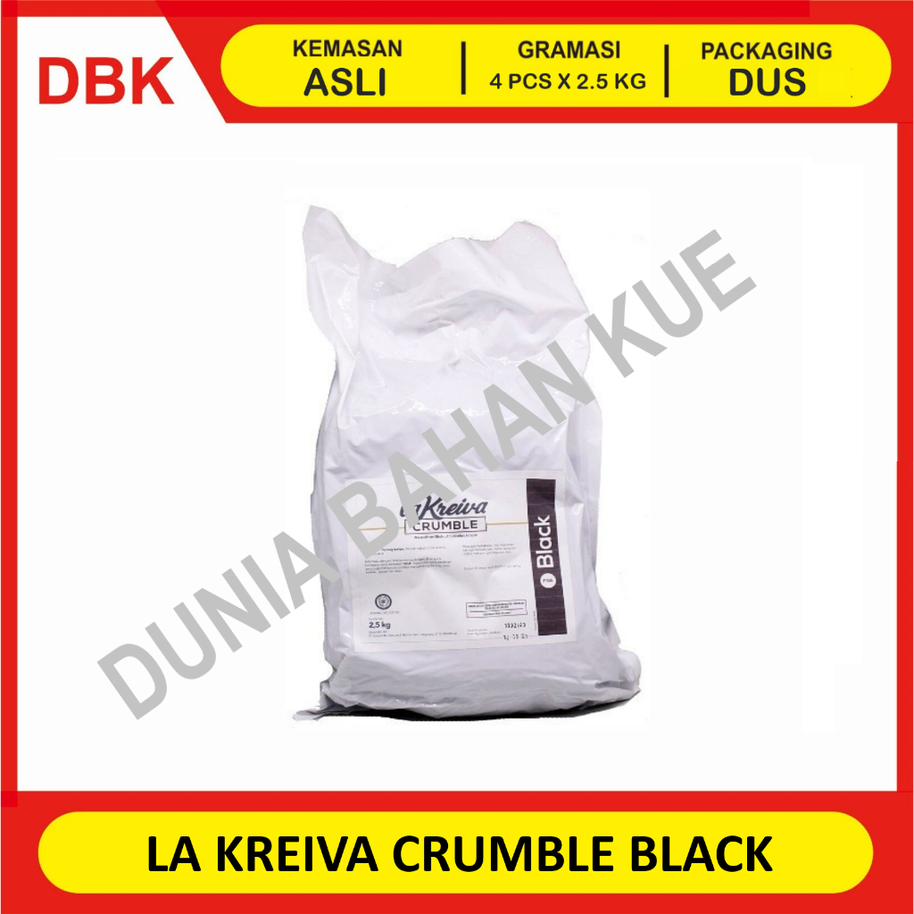 

LA KREIVA CRUMBLE FINE TOPPING BLACK 2.5 KG - 1 DUS 4 PCS