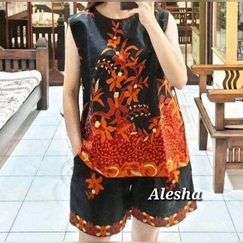 Stelan Celana Pendek Wanita Batik Modern Batik Premium 2024