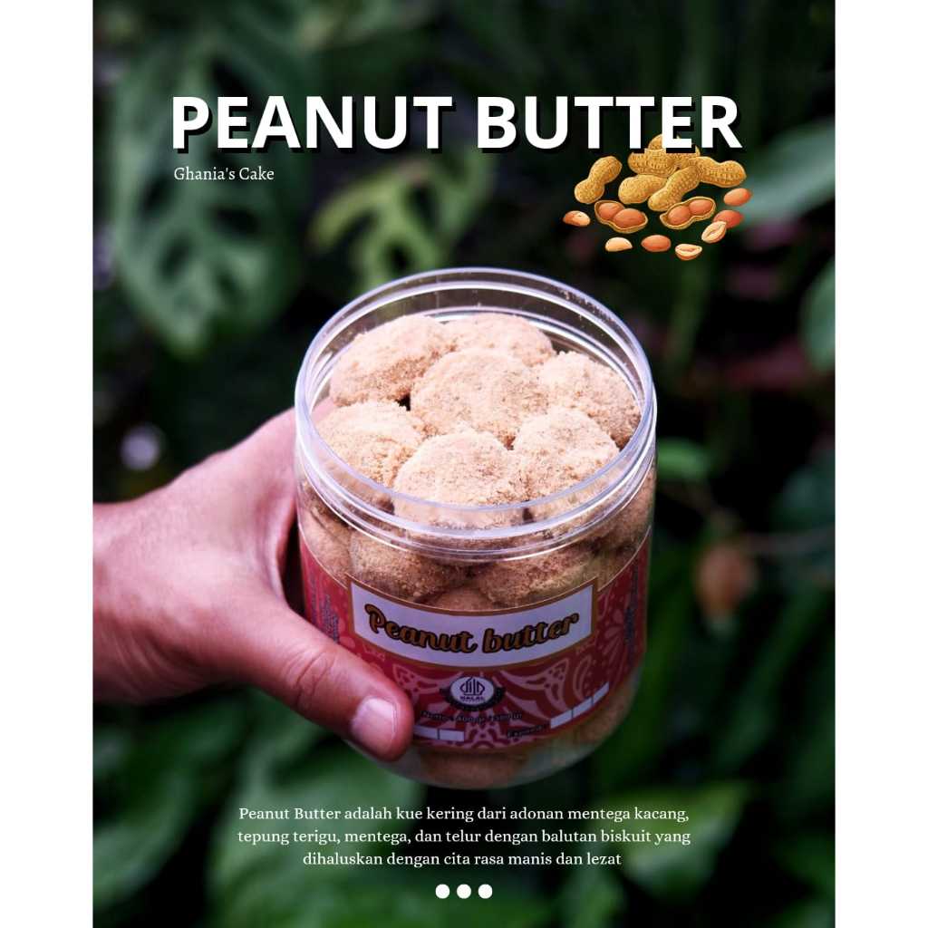 

PEANUT BUTTER KUE KERING TOPLES 800 ML BY GHANIAS CAKE