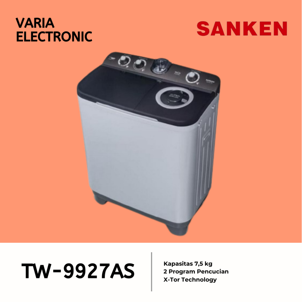 Mesin Cuci SANKEN 7,5 kg TW-9927 AS