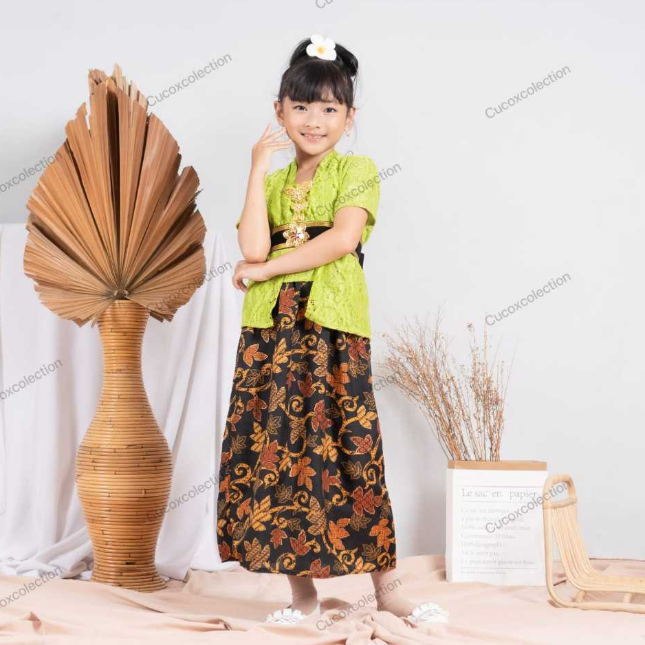 Baju Adat Anak Perempuan Kebaya Anak Brukat Batik Modern Set Kebaya Anak Perempuan Setelan Kebaya Ku