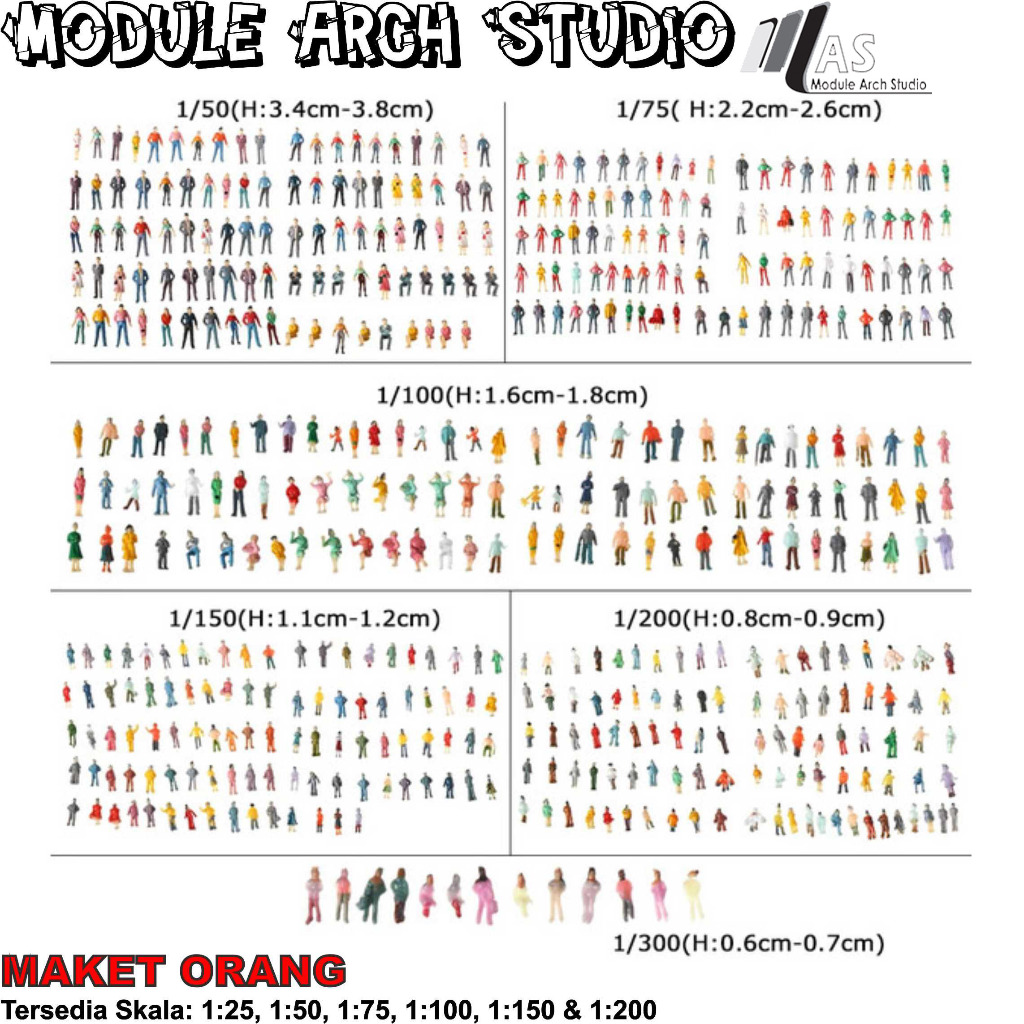 READY Miniatur Orang Warna / Figure Orang / Maket Orang