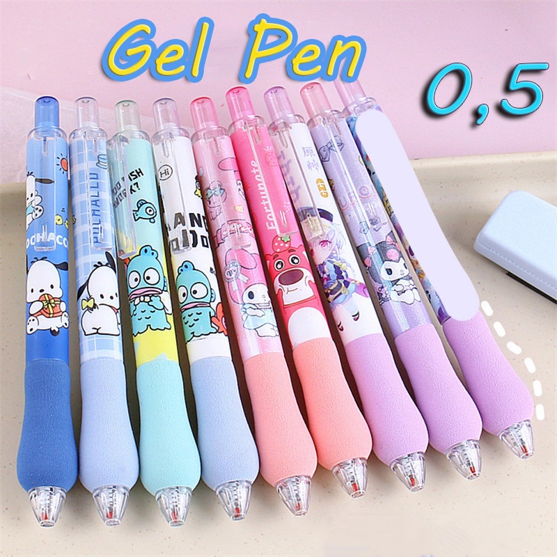 

Pulpen Gel Lucu Paket 6 Pcs Sanrio Gel Pena Drawing Pen Gel Pen 0,5 mm Paket Alat Tulis Pena Gel