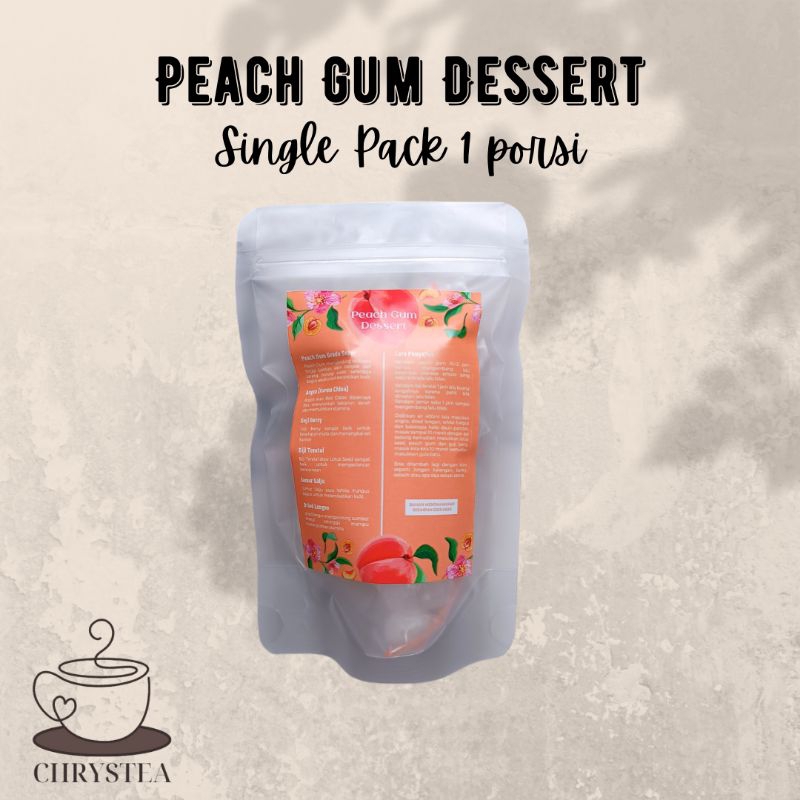 

CHRYSTEA || Paket Peach Gum Collagen Dessert Single Pack 1 Porsi