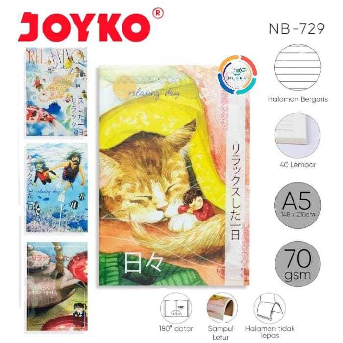 

Joyko Buku Tulis Catatan Bergaris Ruled Notebook NB-729 | A5