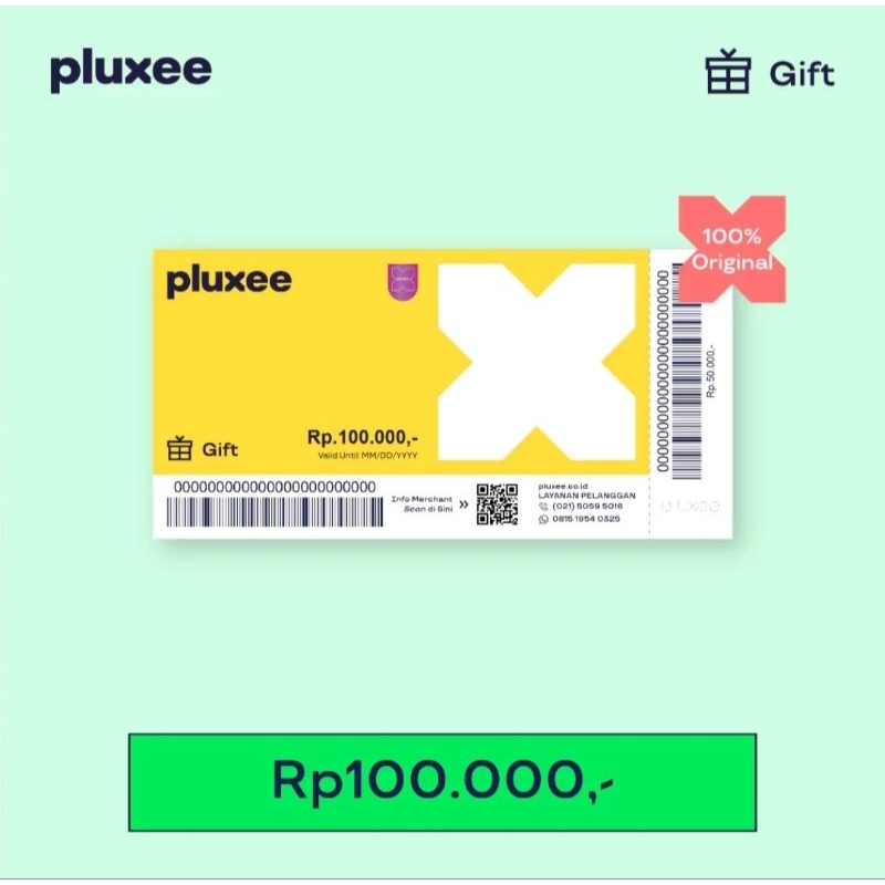 Voucher Sodexo-Pluxee Gift Nominal 100.000 Original 100%